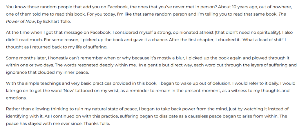 The Power of Now A Guide to Spiritual Enlightenment eBook